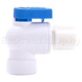 Пластиковый кран на накопительный бак AquaSpring BV-8P (резьба 1/4" — трубка 1/4")